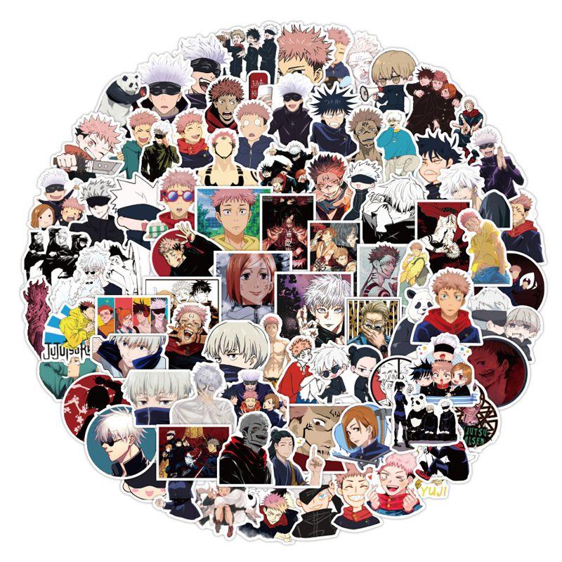 100pcs Vibrant Anime Jujutsu Kaisen Stickers Perfect For Laptops And Skateboards