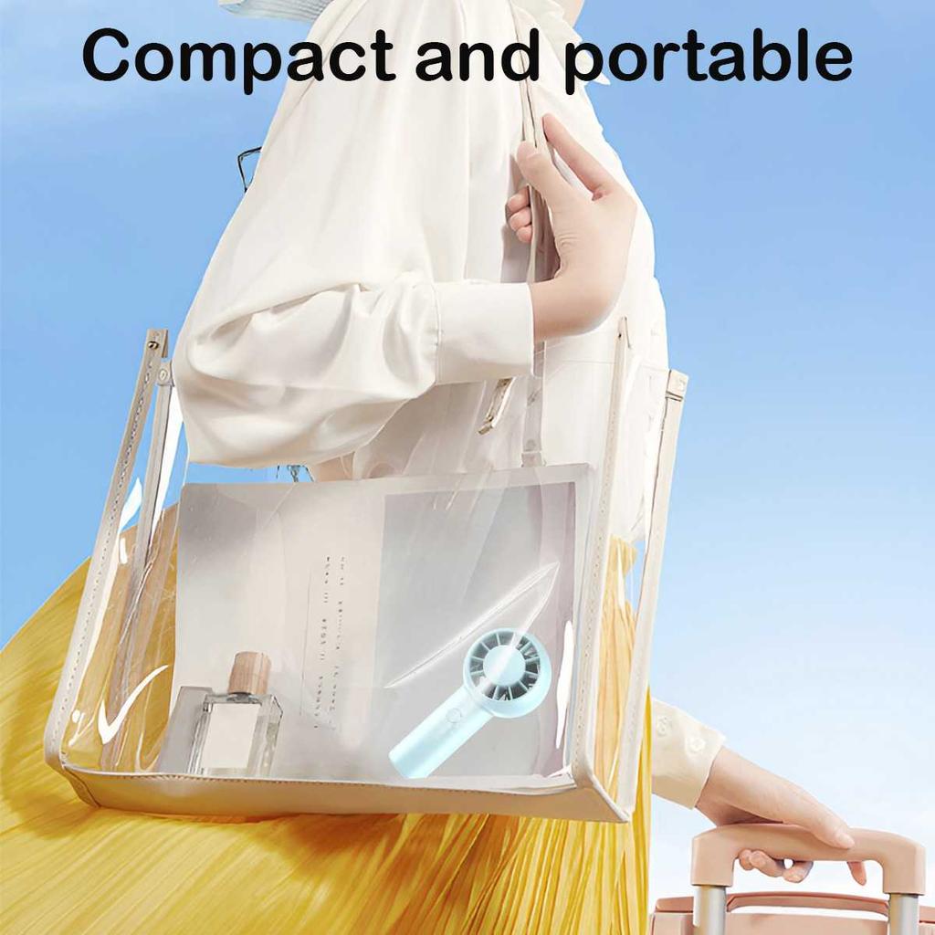 Handheld small fan, bladeless cold air, portable and portable mini USB charging, silent electric fan