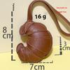 1Pcs Luggage Accessories Creative Croissant Keychain Leather Bread Shape Handbag Messenger Bag Underarm Bag Pendant