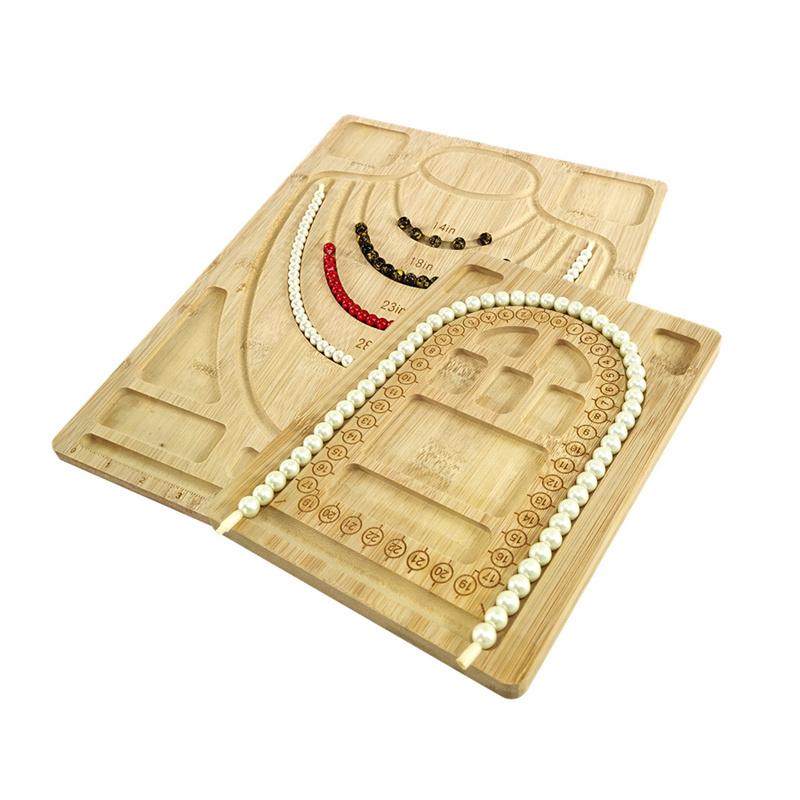 Solid Wood Beaded Tray Jewelry Display Tray Necklace Tool Bracelet Tray Jewelry Storage Tray Woven DIY Beaded Play Display Tray