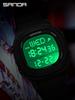 SANDA 9078 Top New Men's Electronic Watch Alarm Clock Timer Calendar Shock Resistant Sports and Leisure LED Digital Wristwatch