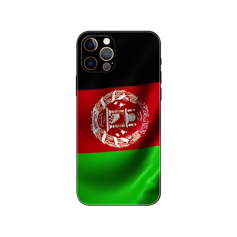 Afghanistan Flag phone case for iphone 5 5s 2020se 6 6s 7 8 plus x 10 XR XS 11 12 13 mini pro MAX black tpu back cover