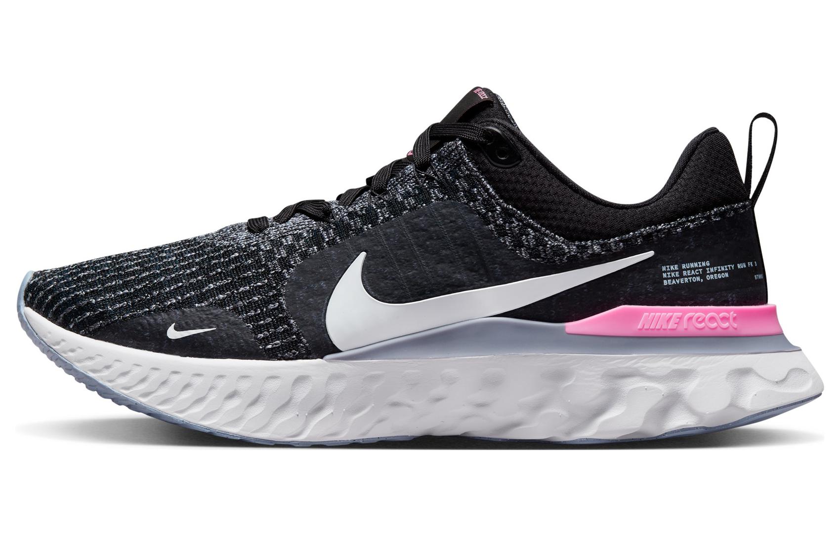 

Nike React Infinity Run Black Football Grey Pink DZ3014-001 46