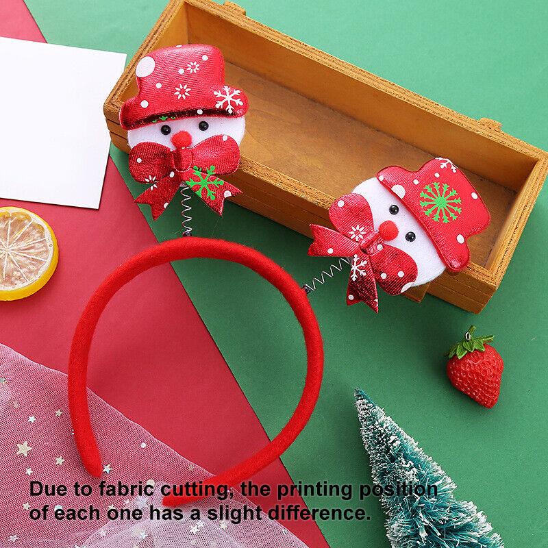 Christmas Headband Reindeer Antlers Horn Flower Hair Band Clasp Headwear for Kids Adult New Year Navidad Party Halloween Cosplay