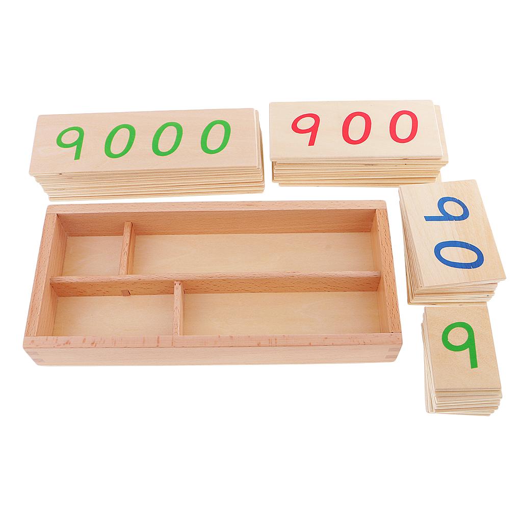 1-9000 Number Learning Wooden Box Big Educational Toy