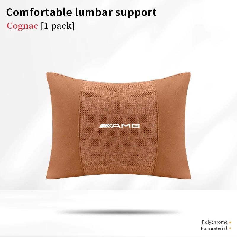 Mercedes Benz A B C E S Class AMG GLB GLC GLE CLA CLS SLC GLS A45 C43 Car Headrest Neck Support Lumbar Rest Cushion Neck Pillow