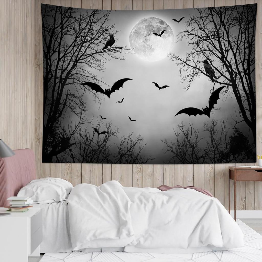 Halloween Hut Pumpkin Image Tapestry Halloween Decoration Party Background Wall Room Decoration Festival Home Decoration