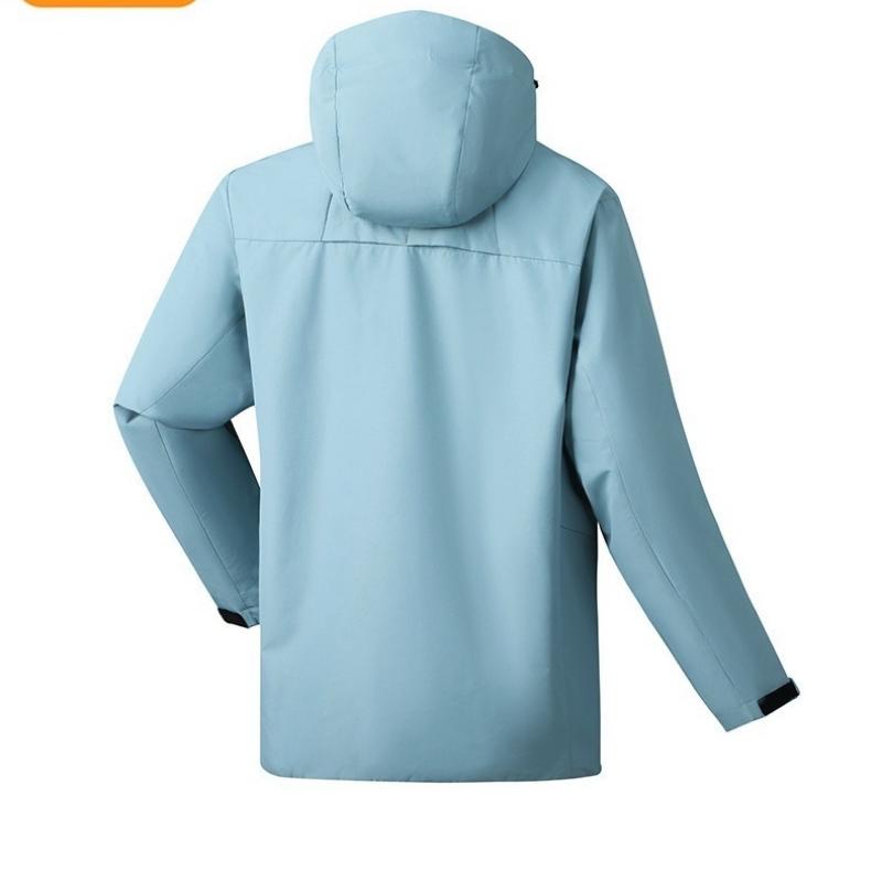 Men's and Women's Outdoor Casual Hiking Jacket Windproof Waterproof Hooded Jacket Thin Coat