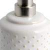 Ceramic Lotion Pump Textured Rustic Charm Handcrafted Glazed White Bathroom Accessory Soap Dispenser Unique Design Easy Fill