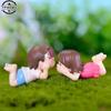 1set Mini Stool Lovers Old Couple Animals House Tree Fairy Garden Miniatures Terrarium Action Figures DIY Micro Landscape Decor