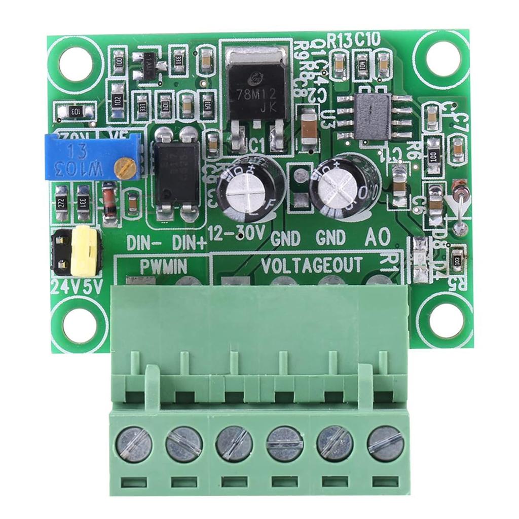 Oumefar 0-10V Digital To Analog Module PLC To Voltage Converter PWM Converter PWM To Voltage Module for Industrial Control Panel PLC
