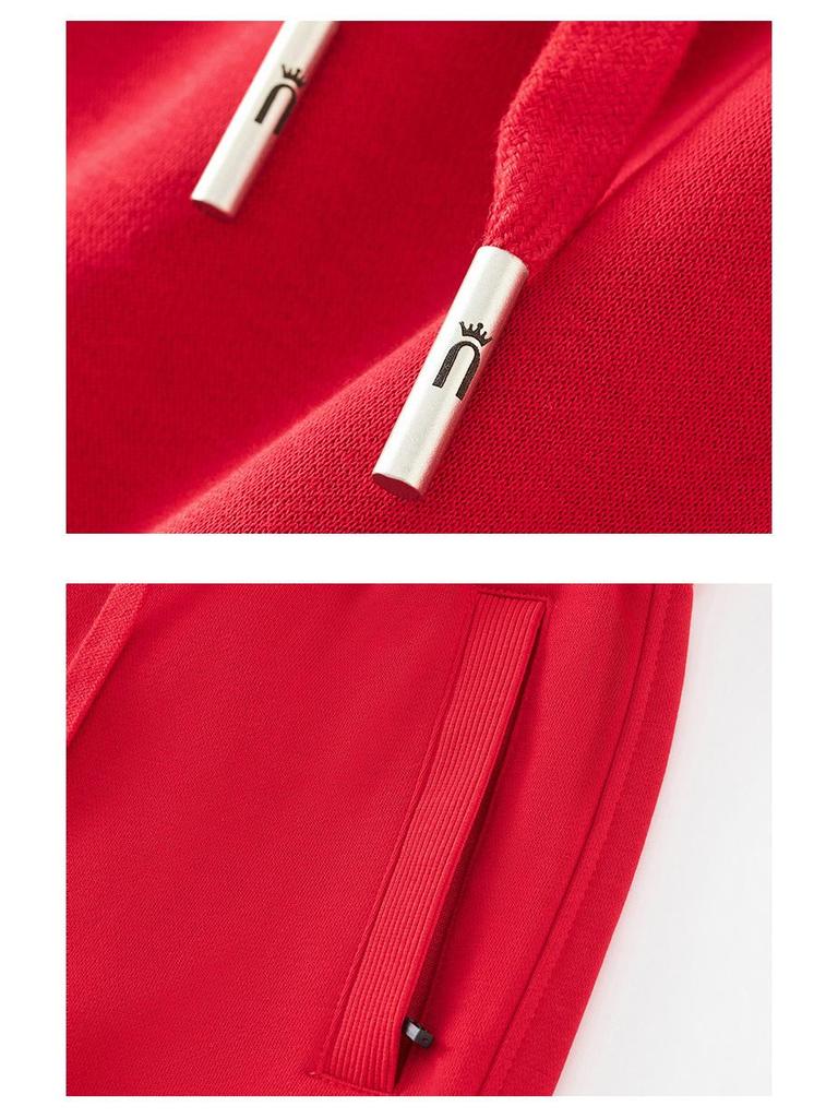 GAGN Women's Red Korean Style High Waist Long Pants - Plus Size Casual 2025