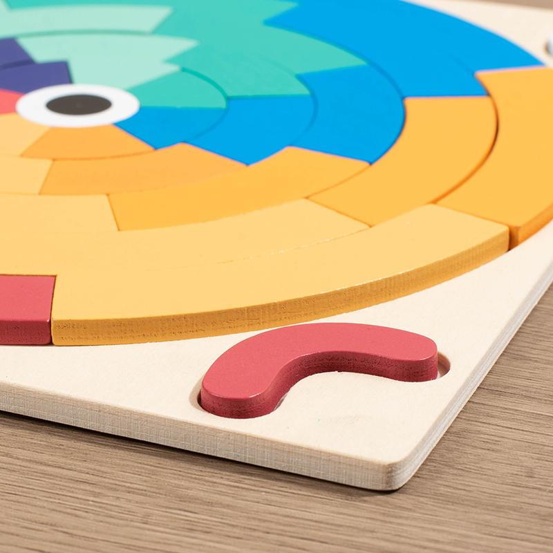 Montessori DIY Game Wooden Rainbow Creative Blocks Puzzle Color Shape Cognitive Educational Toys Gift For Children Kids