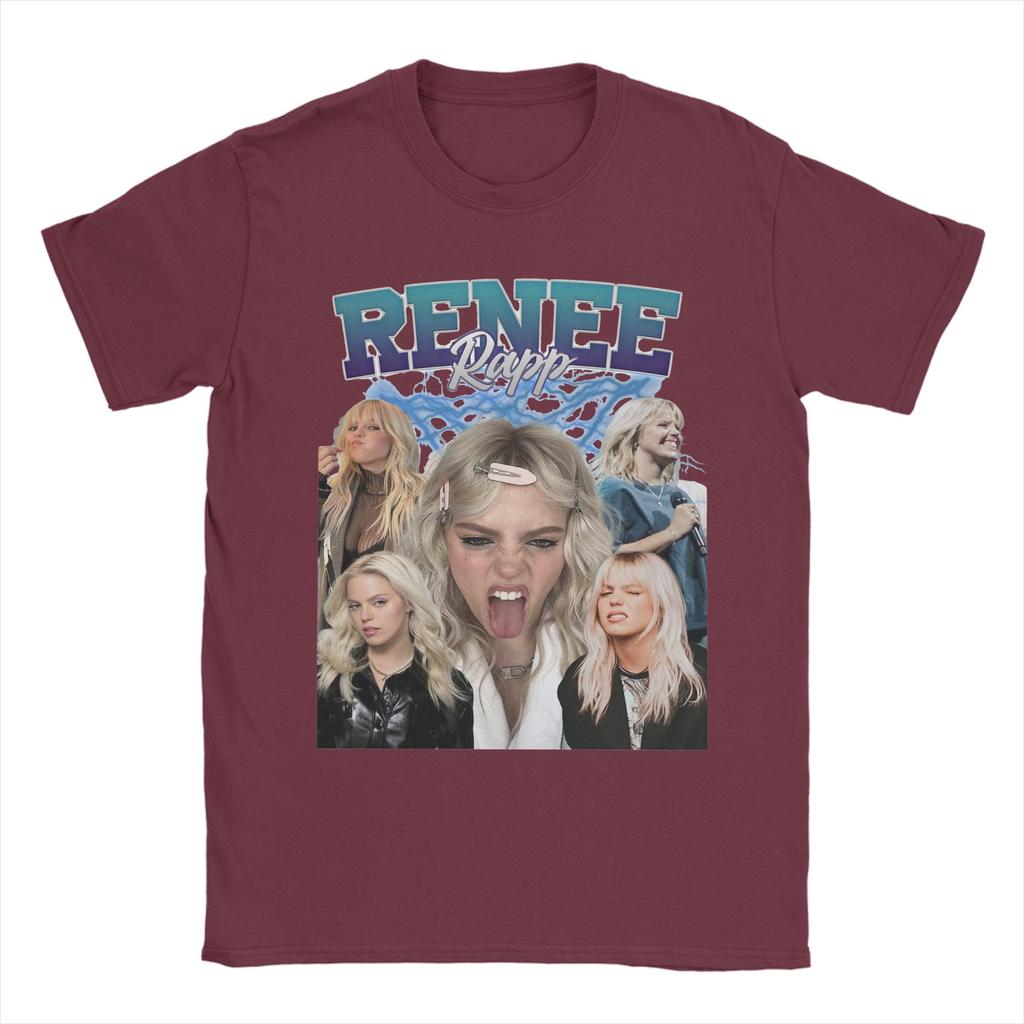 Renee Rapp Retro Style T Shirt Unisex s Cotton Humor TShirts Crew Neck Tees Short Sleeve Tops Plus Size