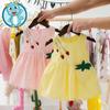 Summer Baby Girl Solid Princess Dress Infant Toddler Girls Stylish Casual Dress 0-3 Years Old