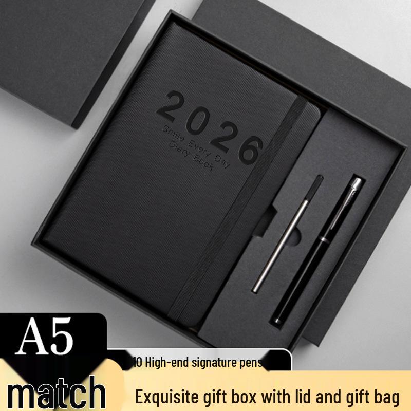 Planejador Diário Personalizado 2025: Caderno com alça para gerenciamento de tempo e agendamento eficientes.