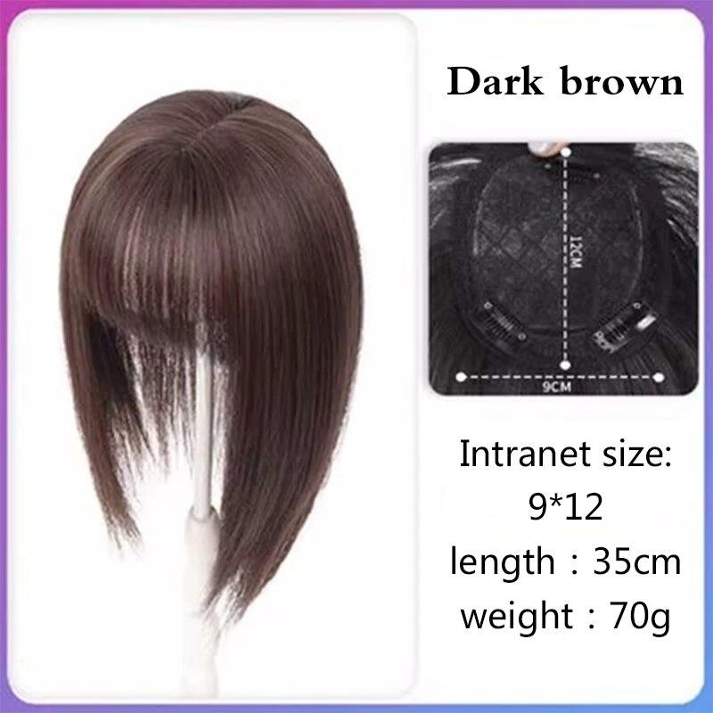 

PAGEUP Синтетическая 3D челка 25 СМ Невидимая Бесшовная воздушная челка на голове Натуральная невидимая челка для увеличения объема волос T4/27/30