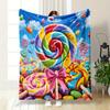 Colorful Candy Wonderland print blanket soft and cozy perfect for the living room bed sofa or a nap,gift