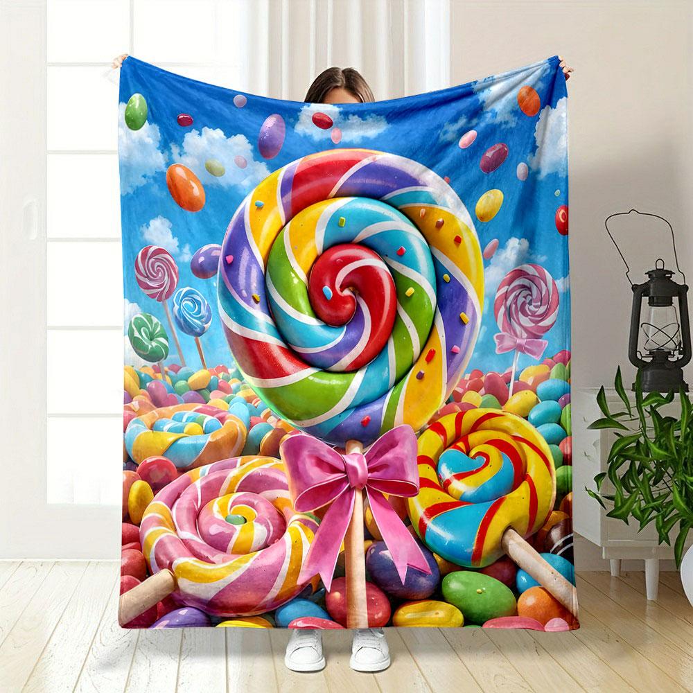 Colorful Candy Wonderland print blanket soft and cozy perfect for the living room bed sofa or a nap,gift
