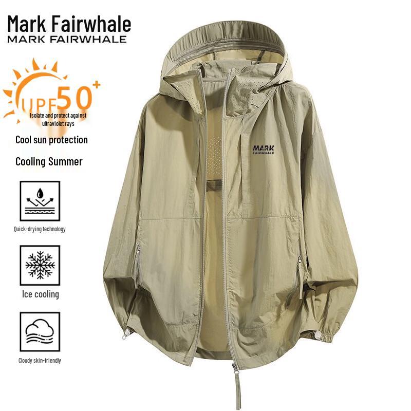 Mark Fairwhale Men s Summer Hooded Quick-Dry Sun Protection Jacket M
