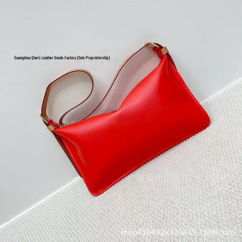 2025 Dragon Inlay Smoo Series Lambskin Geometric Women's Shoulder Crossbody Bag, Large Capacity, Wang Manyu Style