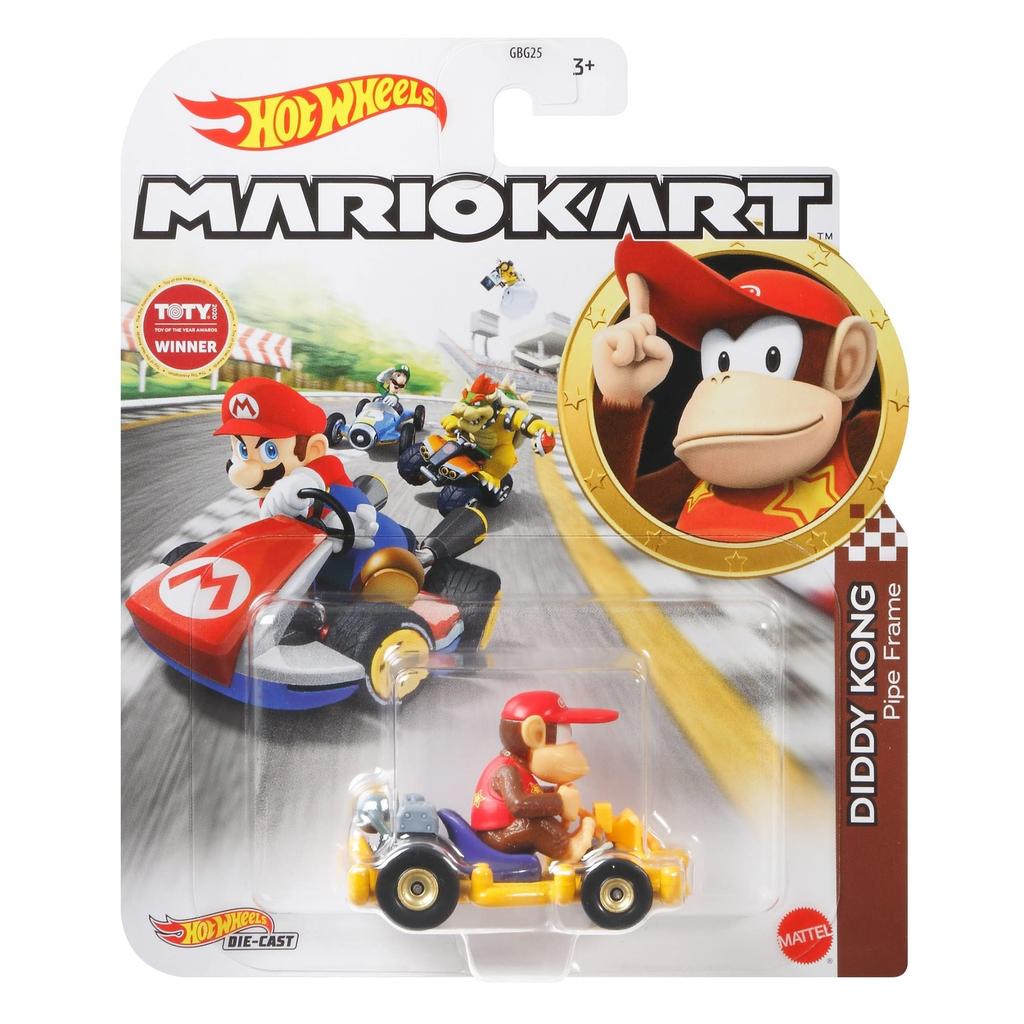 Voiture moulée sous pression OTVEE Hot Wheels Mario Kart Diddy Kong za31755 [Cadre tubulaire],