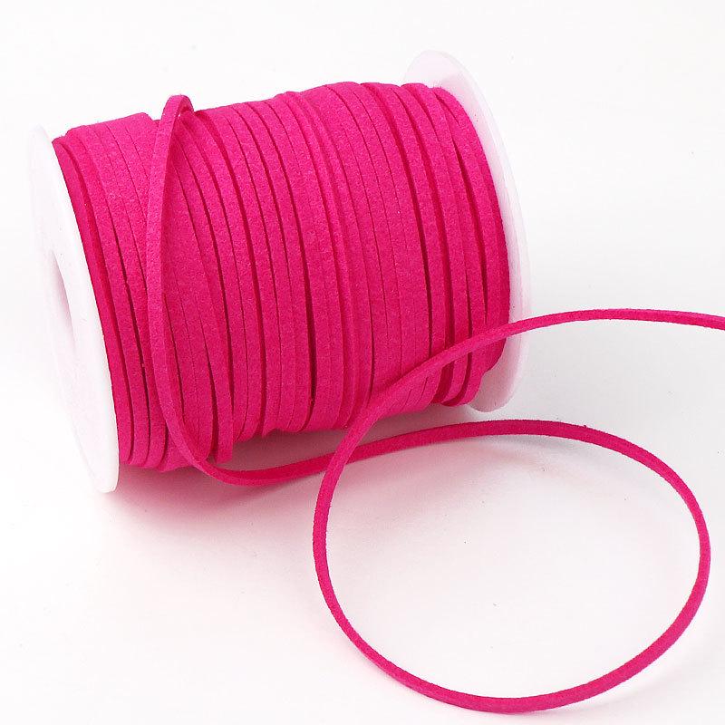 2mm Faux Leather Cord for Flower Bouquet Wrapping - Velvet Gift Ribbon for Florist DIY Projects, Large Roll