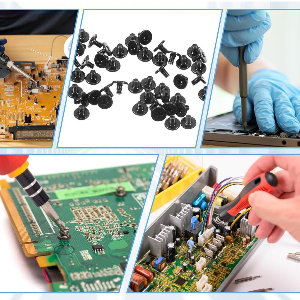 50 PCS M.2 SSD Mounting Screws Kit, PCIE Nvme M2 X 3 MM Replacement Phillips Flat Head Screw M.2 SSD Mountings Screws with Screwdriver, M2Screw for