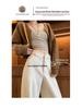 Women's Plus Size Wool Acetate Wide-Leg Pants - Autumn/Winter Thickened Straight-Leg Suit Pants
