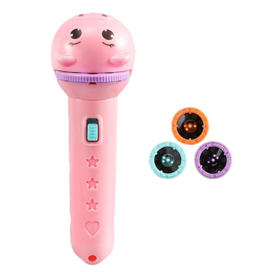 Kids Story Projector Flashlight Animal Image Projector Toy with Changeable Discs Early Learning Educational Toy for Bedtime Fun Gift for Children