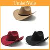 Western Cowboy Hat For Men And Women With Felt Material Sun Protection Summer Accessory