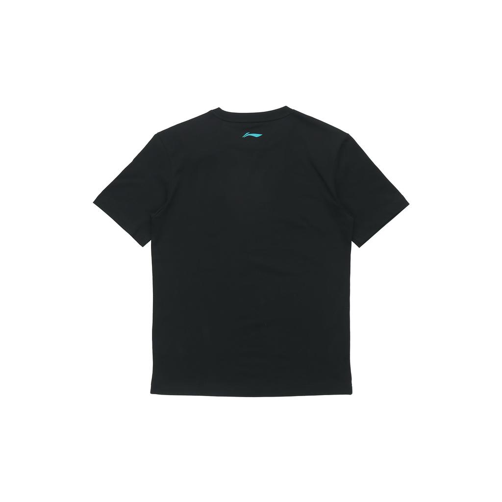 T-shirt à Manches Courtes Imprimé Lettres LiNing Unisexe Hauts Noir AHSQ412-3