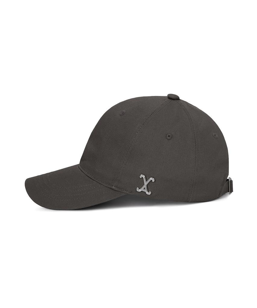 Bajal Va Curved Studded Ball Cap Brown