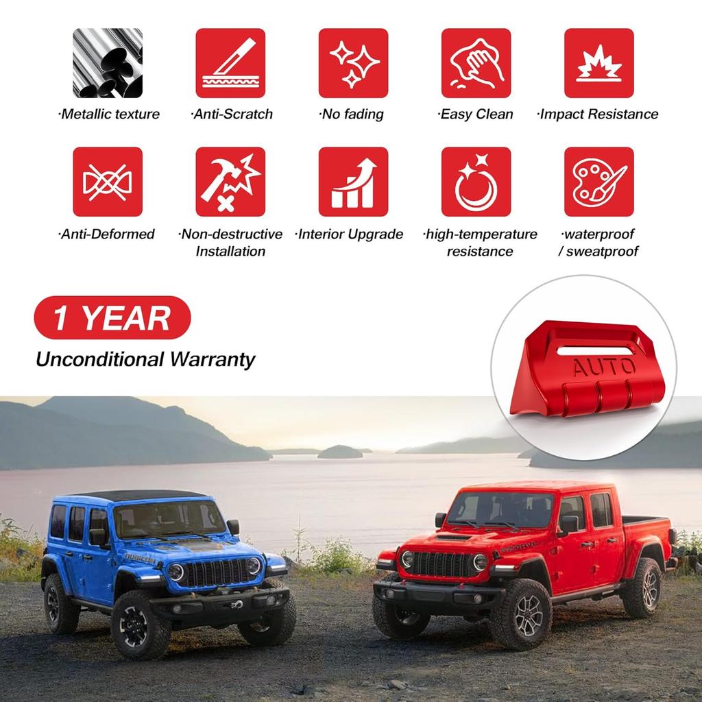 4PCS Premium Aluminum Window Decorative Switch Ring Trims Button Cover Set for Jeep Wrangler JL JLU 2018-2025 2026 & Gladiator JT -2026 Accessories -