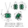 2025 New Jewelry Set Necklace Ring Earring Colorful Gemstone Elegant Fashionable Women's