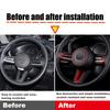 Für Mazda 3 CX-30 2019-2025 ABS Matt/Carbon/Rot Auto Lenkrad Knopf Rahmen Kreis Abdeckung Trim Aufkleber Styling Zubehör