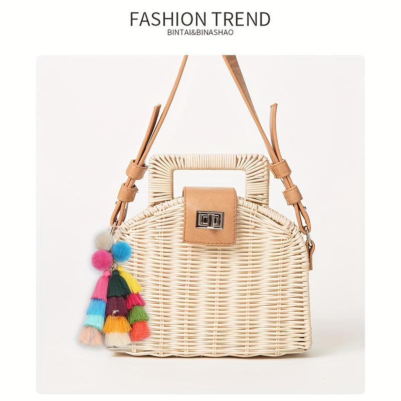 Colorful Tassel Pendant Handbag Charm - Pompon Key Jewelry Accessory