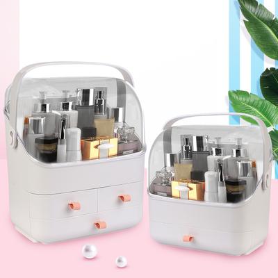 Aufbewahrungsbehälter für Zuhause Kunststoff Kosmetikaufbewahrungsbox Wasserdicht und Staubdicht Mode Große Kapazität Make-up Organizer