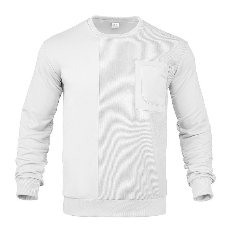 Autumn and Winter New American Splicing Crew Neck Men's Casual Sweater