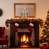 Sapin de Noël lumineux - SPRINGOS - 45 cm - 80 LED multicolores - Métal - Décoration intérieure