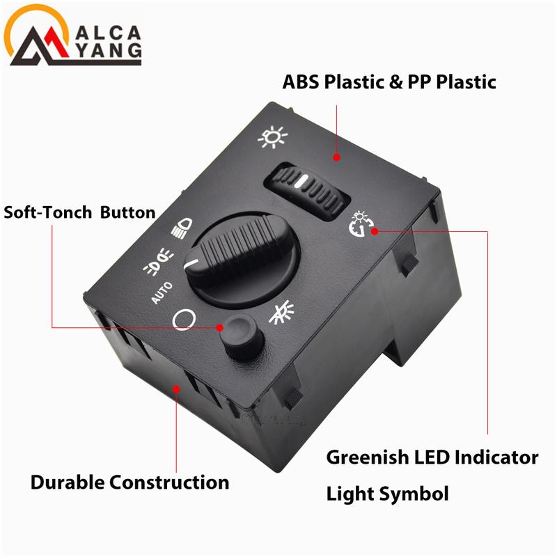 Headlight Dimmer Switch For 03-07 Chevy Silverado 1500 2500 GMC Sierra Yukon 15194803 19381535 D1595G For Cadillac Escalade ESV