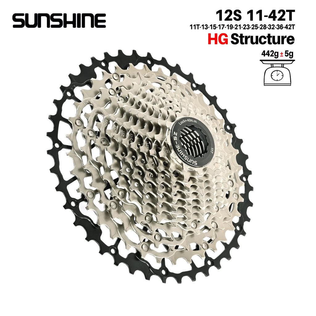 Hg 12 Speed Cassette Lightweight Mtb K7 12-Speed 11 42T 44T 50T 52T Sprocket 12V 42 44 50 Mountain Bike Flywheel