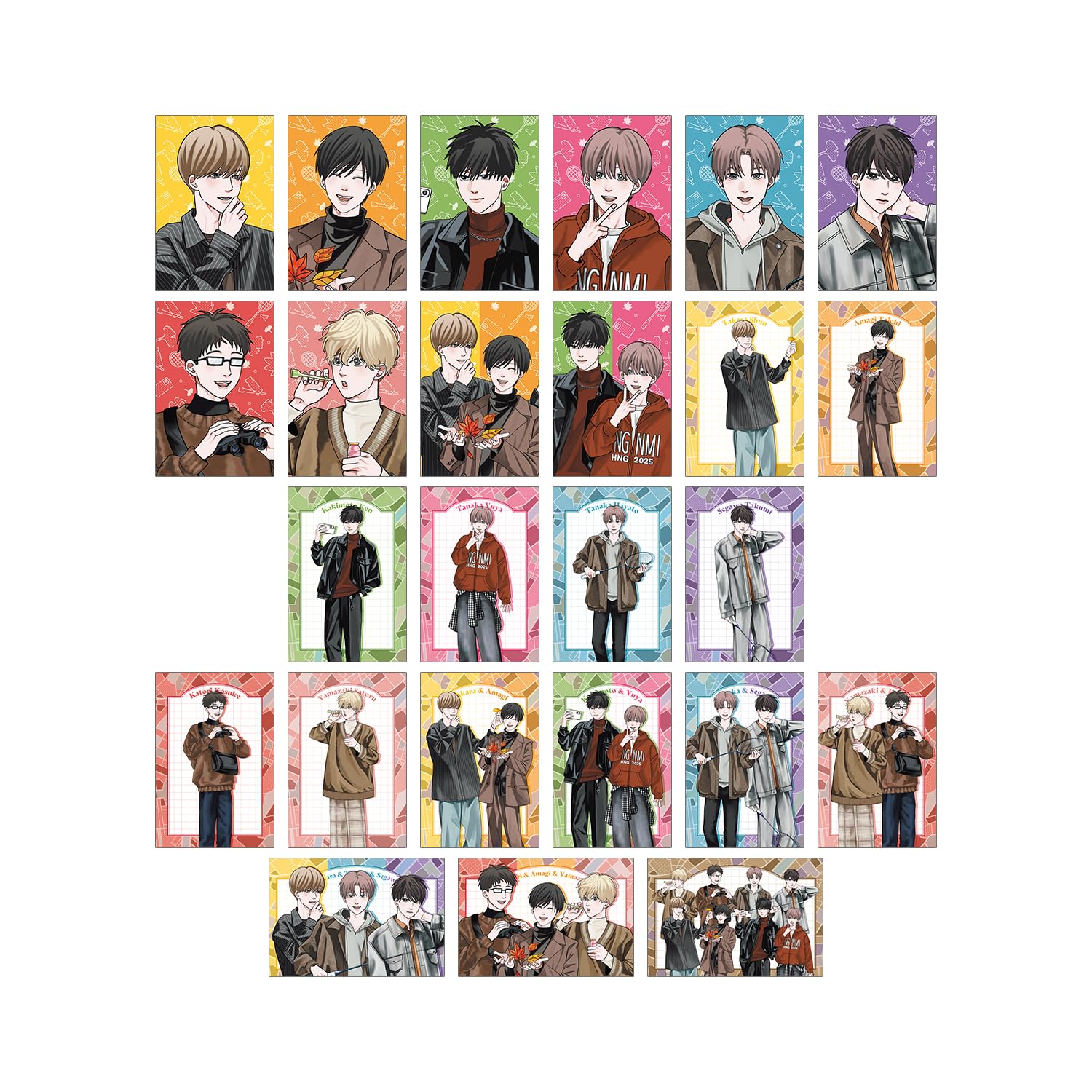 

Takara-kun and Amagi-kun and My Brother s Friend - Original illustrations by Hanage no Mai, Park version. Trading postcards, 25-pack box.