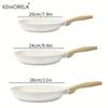 KEMORELA Nonstick Frying Pan Skillet - Healthy Granite Coating with Heat-Resistant Handle 20/24/28cm Induction Compatible 1PCS