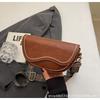 2025 New Temperament Fashion Design One-shoulder Crossbody Foreign Solid Color Embroidered Saddle Bag Retro Niche Crossbody Bag