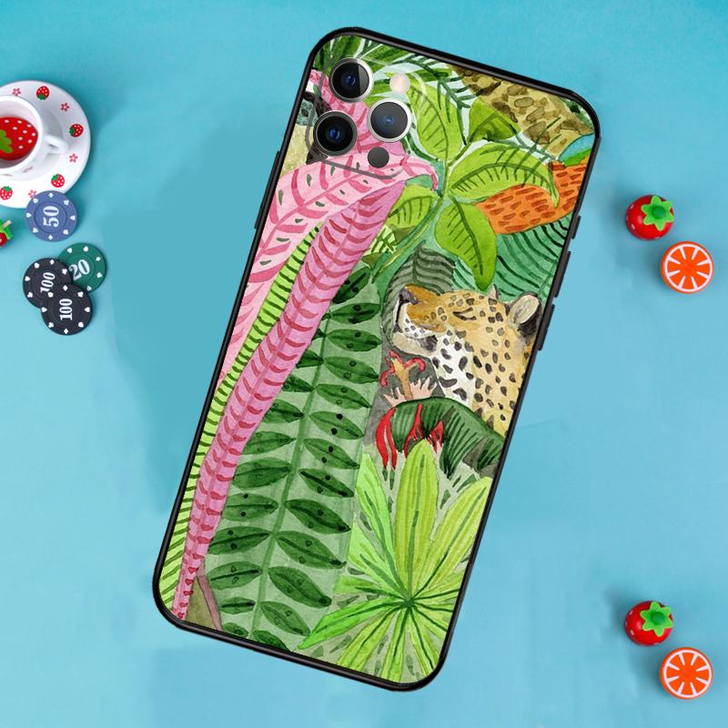 Cute Cartoon Sloth Leopard Phone Case For iPhone 17 Air 15 14 13 12 11 16 Pro Max 13 12 Mini 15 16 Plus 16e Cover Funda