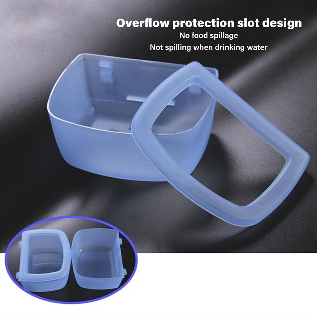 2PCS Dog Water Dispenser Leakproof Hanging Water Bowl For Cage Outdoor Use Plastic Water Feeder Kennel Watering Supply
