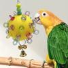 Detachable Bird Cage Toy with Bell Hanging Foraging Ball Creative Parrot Chewing Toy  Bird Training