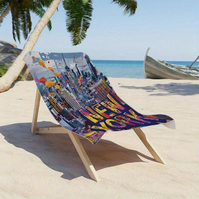 New York Graffiti Beach Towel Soft Quick Dry Absorbent Swim Camping Summer Gift