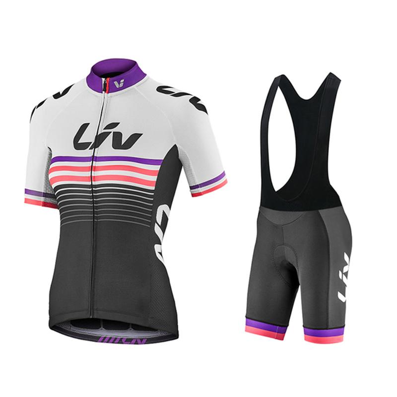 LIV Dámské 2026 Cyklistické oblečení Triatlon Krátký rukáv Cyklistické dresy Sety Maillot Ropa Ciclismo MTB Oblečení Cyklistické dresy